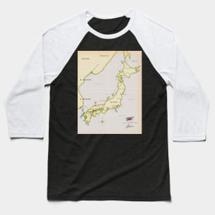 Japan map Baseball T-Shirt